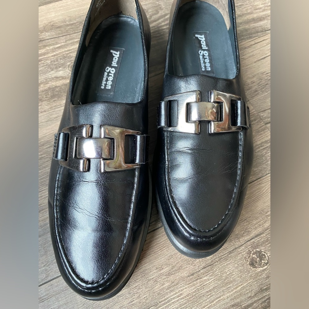 Paul Green Womens Black Loafers Size 7.5 (5) - Picture 3 of 8